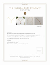 1.15 Ct. Ruby Accent Stones Necklace, 14K Yellow Gold Appraisal