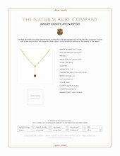 1.15 Ct. Ruby Accent Stones Necklace, 14K Yellow Gold Scan Report