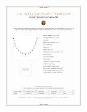 1.17 Ct.Tw.Total Carat Weight Ruby, Blue Sapphire and Emerald Accent Stones Necklace, 14K White Gold Scan Report