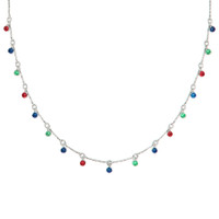 0.36 Ct. Emerald 14K White Gold necklace