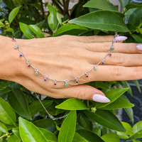 0.43 Ct. Ruby Accent Stones Necklace, 14K White Gold Life Style