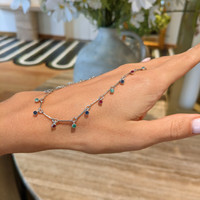 0.43 Ct. Ruby Accent Stones Necklace, 14K White Gold Life Style