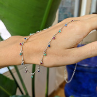 0.43 Ct. Ruby Accent Stones Necklace, 14K White Gold Life Style