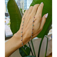 0.43 Ct. Ruby Accent Stones Necklace, 14K White Gold Life Style