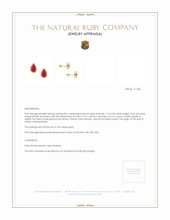1.12 Ct.Tw. Ruby Studs Earrings, 14K Yellow Gold Appraisal