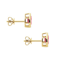 1.12 Ct.Tw. Ruby Studs Earrings, 14K Yellow Gold Image