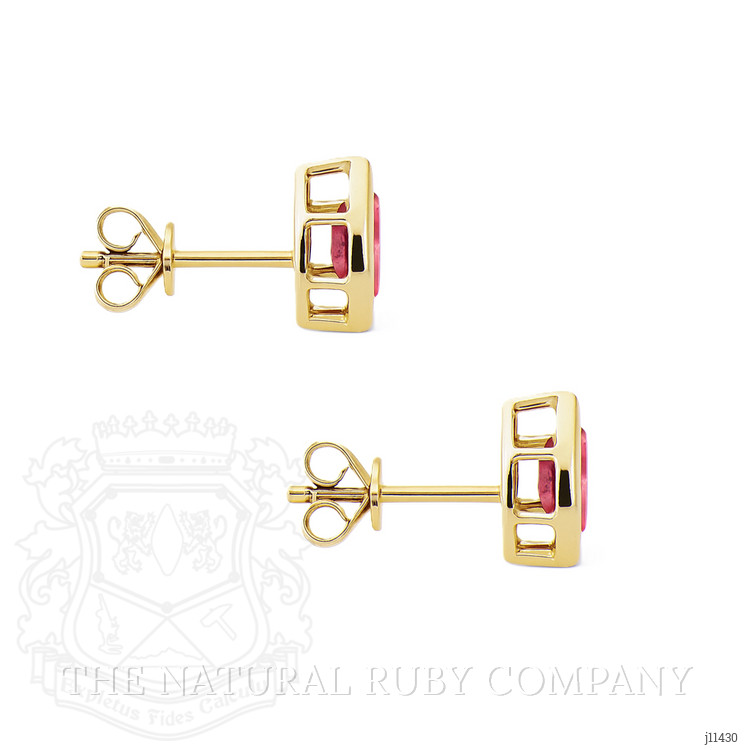 1.12 Ct.Tw. Ruby Studs Earrings, 14K Yellow Gold