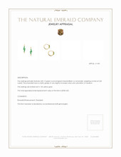 0.20 Ct.Tw. Emerald Pave Earrings, 14K Yellow Gold Appraisal
