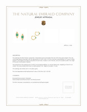 0.50 Ct.Tw. Emerald Natural Diamond Pave Earrings, 14K Yellow Gold Appraisal