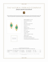 0.50 Ct.Tw. Emerald Natural Diamond Pave Earrings, 14K Yellow Gold Scan Report