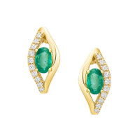 0.50 Ct.Tw. Emerald 14K Yellow Gold earring