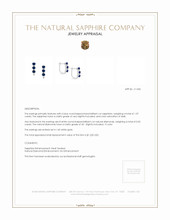 1.37 Ct.Tw. Blue Sapphire and Natural Diamond Pave Earrings, 14K White Gold Appraisal