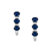1.37 Ct.Tw. Sapphire 14K White Gold earring
