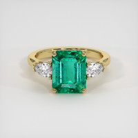 3.29 Ct. Emerald 18K Yellow Gold ring