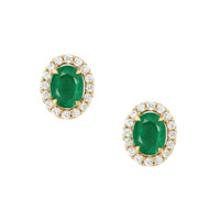 0.34 Ct.Tw. Emerald 14K Yellow Gold earring