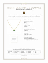 0.69 Ct. Emerald and Natural Diamond Bezel Necklace, 14K Yellow Gold Scan Report