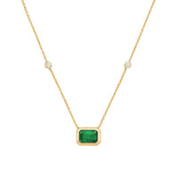 1.04 Ct. Emerald 14K Yellow Gold necklace