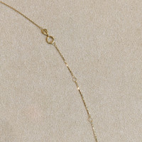 1.04 Ct. Emerald Natural Diamond Bezel Necklace, 14K Yellow Gold Image