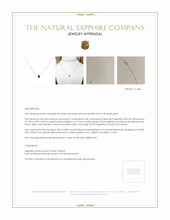 0.86 Ct. Blue Sapphire and Natural Diamond Accent Stones Necklace, 14K White Gold Appraisal