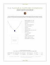 0.86 Ct. Blue Sapphire and Natural Diamond Accent Stones Necklace, 14K White Gold Scan Report