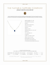 0.86 Ct. Blue Sapphire and Natural Diamond Accent Stones Necklace, 14K White Gold Scan Report