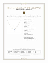 0.86 Ct. Blue Sapphire and Natural Diamond Accent Stones Necklace, 14K White Gold Scan Report
