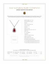 8.03 Ct. Ruby and Natural Diamond Pave Pendant, 18K White Gold Scan Report
