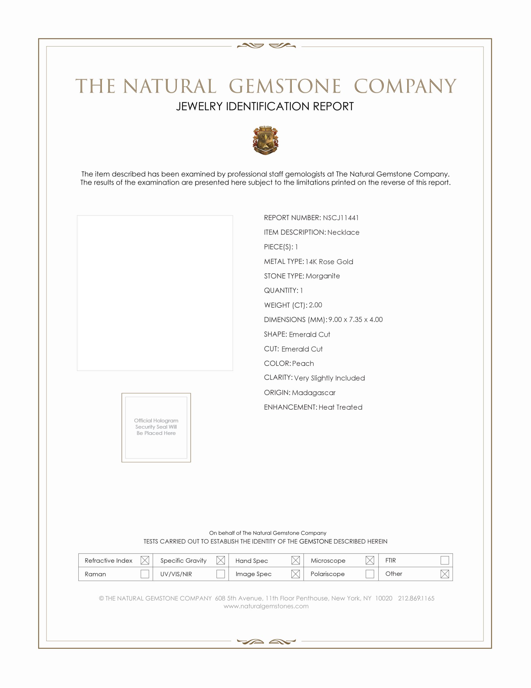 2.00 Ct. Peach Morganite Bezel Necklace, 14K Rose Gold