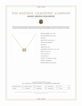 2.00 Ct. Peach Morganite Bezel Necklace, 14K Rose Gold Scan Report
