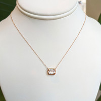 2.00 Ct. Morganite 14K Rose Gold necklace