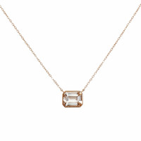 2.00 Ct. Morganite 14K Rose Gold necklace