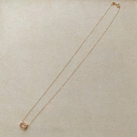 2.00 Ct. Peach Morganite Bezel Necklace, 14K Rose Gold Image