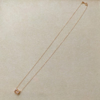 2.00 Ct. Peach Morganite Bezel Necklace, 14K Rose Gold Image