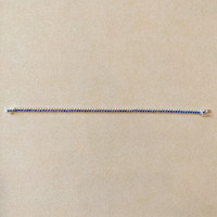 3.08 Ct.Tw. Blue Sapphire and Natural Diamond Tennis/Line Bracelet, 14K White Gold Image