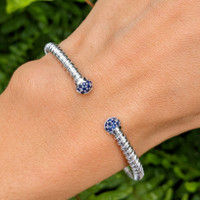 0.26 Ct.Tw. Sapphire 14K White Gold bracelet