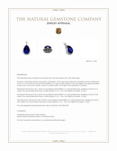 15.93 Ct. Blue Tanzanite and Natural Diamond Halo Brooch, 18K White Gold Appraisal