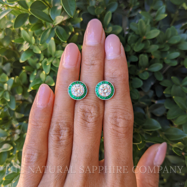 1.89 Ct.Tw. Natural Diamond Studs Earrings, Platinum 950