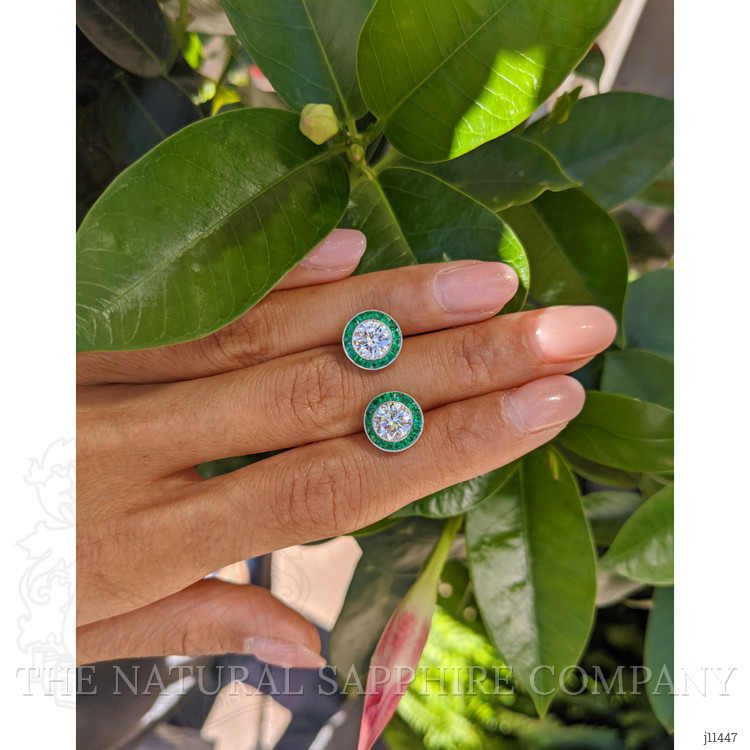 1.89 Ct.Tw. Natural Diamond Studs Earrings, Platinum 950