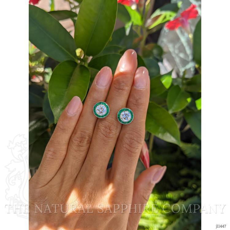 1.89 Ct.Tw. Natural Diamond Studs Earrings, Platinum 950