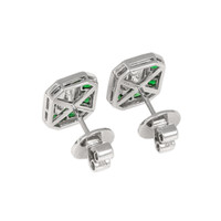 2.68 Ct.Tw. Emerald Studs Earrings, Platinum 950 Image