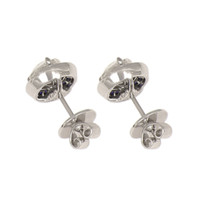 3.85 Ct.Tw. Natural Diamond and Blue Sapphire Studs Earrings, Platinum 950 Image