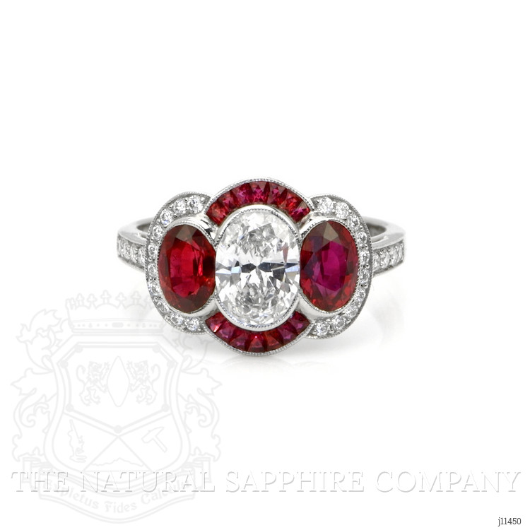 2.32 Ct. Ruby Ruby Pave Ring, Platinum 950