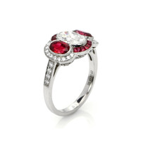 2.32 Ct. Ruby Ruby Pave Ring, Platinum 950 Image