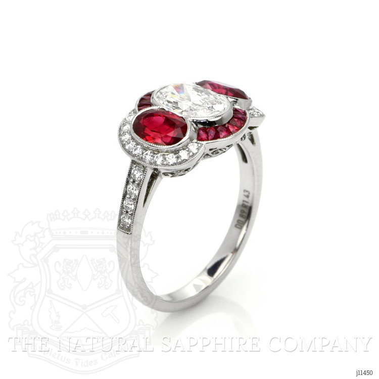 2.32 Ct. Ruby Ruby Pave Ring, Platinum 950