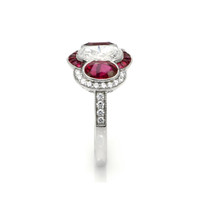 2.32 Ct. Ruby Ruby Pave Ring, Platinum 950 Image