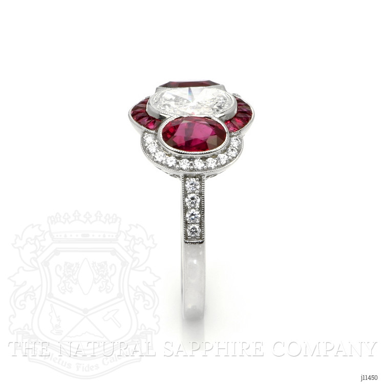 2.32 Ct. Ruby Ruby Pave Ring, Platinum 950