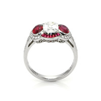 2.32 Ct. Ruby Ruby Pave Ring, Platinum 950 Image