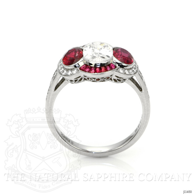 2.32 Ct. Ruby Ruby Pave Ring, Platinum 950