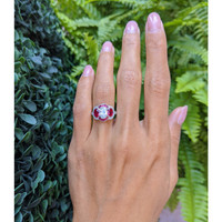 2.32 Ct. Ruby Ruby Pave Ring, Platinum 950 Life Style