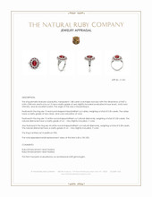 1.88 Ct. Ruby and Natural Diamond Pave Ring, Platinum 950 Appraisal